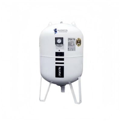 Tanque hidroacumulador Norris | 200 Litros | Membrana | Vertical | Conexión G”1 | 150 PSI | Manometro incorporado | NRT200V-M