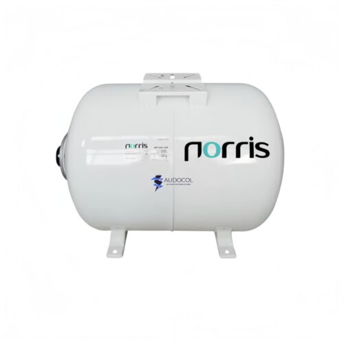 Tanque Hidroacumulador H Tanque hidroacumulador Norris | 100 Litros | Membrana | Horizontal | Conexión G”1 | 150 PSI | NRT100H-M