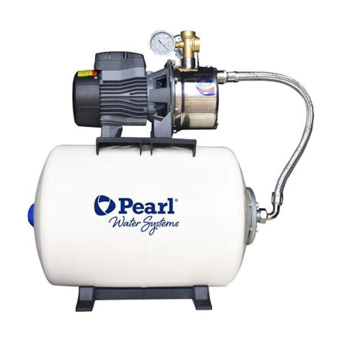 Sistema Hidroflo Pearl | Tanque Horizontal 50 Litros | Electrobombas JSP 1.0 HP Hierro | JSP 10F16S
