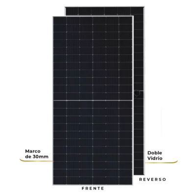 Panel Solar Monocristalino Bifacial 630W CONNERA, Tipo N Doble Vidrio, Celda TOPCon