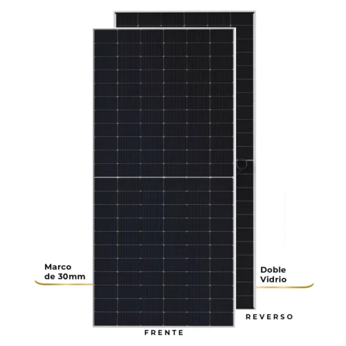 Panel Solar Monocristalino Bifacial 630W CONNERA, Tipo N Doble Vidrio, Celda TOPCon