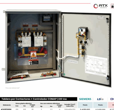transferencia_contactores Tablero LSis de Transferencia Automática por Contactores | Planta Eléctrica 22 KVA | 60 A | ATX60TR22C
