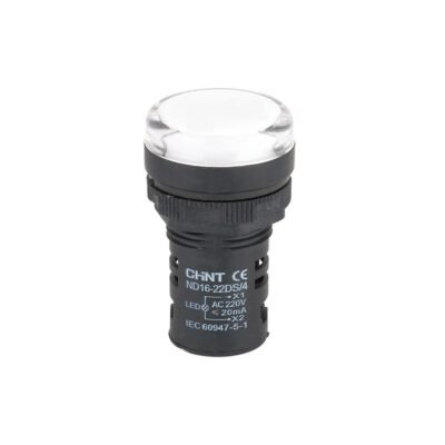 Piloto Luminoso LED CHINT ND16-22D/4.5A Blanco 110 V